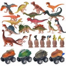 Dinosaur Toys Set for Kids 26 Pack 3.5"- 4.9" Realistic Dinosaur Figures Dinosaur Pull Back Cars Dino Eggs Model Toys Dinosau...