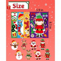 40 Sheets Christmas Stickers for Kids Craft DIY Christmas Santa Snowman Reindeer Elf Face Stickers Make Your Own Christmas St...