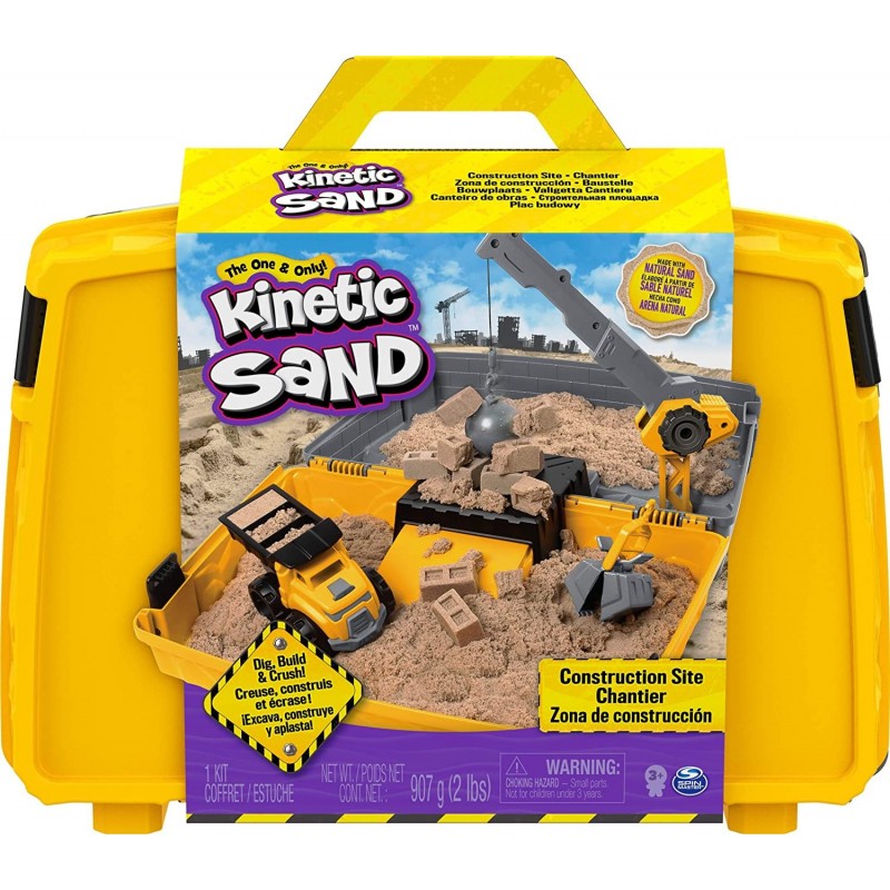 Kinetic Sand Construction Site Folding Sandbox with Toy Truck and 2lbs of Play Sand Sensory Toys for Kids Ages 3 and up $38.5...