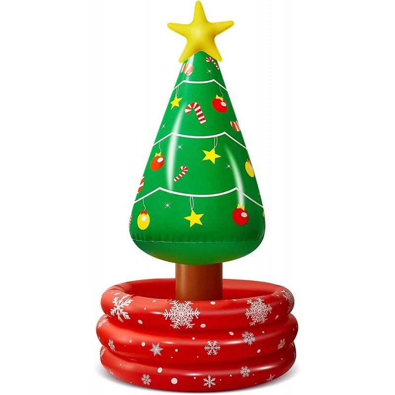 Inflatable Christmas Tree Cooler Drink Beverage Inflatable Cooler for Christmas Party Supplies Decorations with LED Light and...