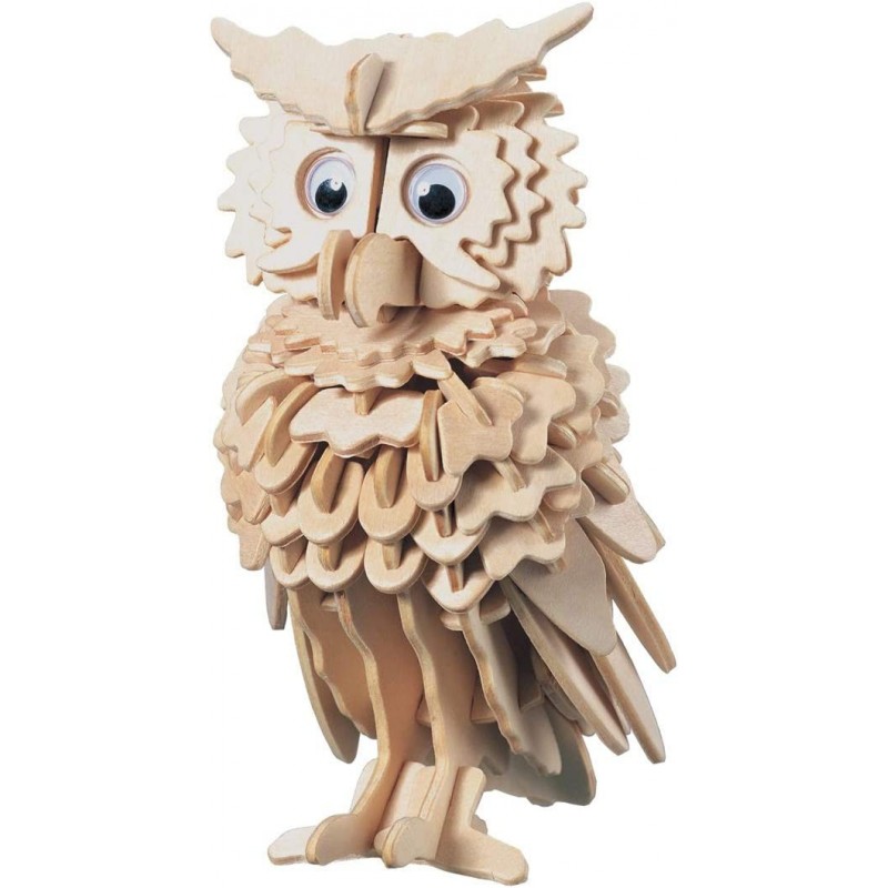 Owl Wooden 3D Puzzle Construction Kit $18.96 3-D Puzzles