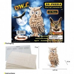 Owl Wooden 3D Puzzle Construction Kit $18.96 3-D Puzzles