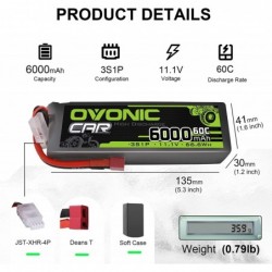 LiPo Battery 4S 6000mAh 60C 14.8V with Deans and XT60 Plug for RC Plane DJI F450 Quadcopter RC Airplane RC Helicopter RC Car/...