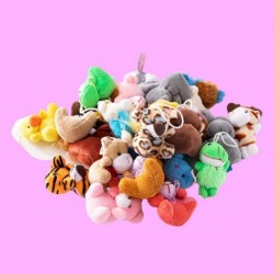 28 Pack Mini Animals Plush Toy Stuffed Animals Set Cute Small Animals Plush Keychain Decoration for Themed Parties Kindergart...