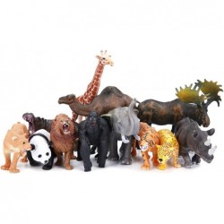 Safari Animals Figures Toys Realistic Jumbo Wild Zoo Animals Figurines Large Plastic African Jungle Animals Playset with Elep...