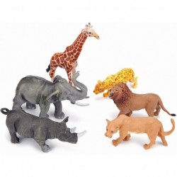 Safari Animals Figures Toys Realistic Jumbo Wild Zoo Animals Figurines Large Plastic African Jungle Animals Playset with Elep...