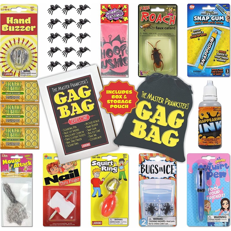 The Master Prankster's Gag Bag Series One Prank Kit Box Pack Gift Set Funny Classic & New Novelties Jokes $49.00 Gags & Pract...