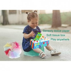 Tissue Toy for Baby Montessori Tissue Box Toys for Babies 6-12 Months Soft Crinkle Sensory Toy Dance Scarves Early Learning T...