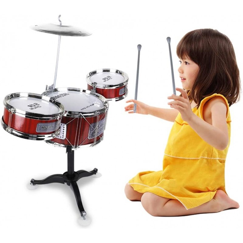 Kids Drum Set Plastic Toy Drum Set for Kids 1 - 5 Years Old Boys Girls Musical Instruments Playing Beats Toys Ideal Gift Toy ...