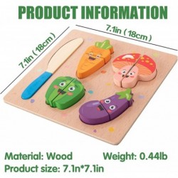 Wooden Cutting Puzzles for Kids Ages 1-5 Years Old Vegetable Toddler Puzzles Learning Toys Educational Gift for Girls and Boy...