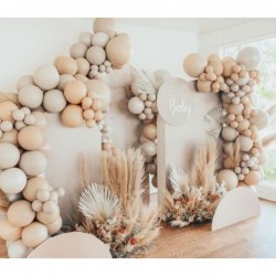 Double Stuffed Apricot Balloon Garland - Tan Nude Brown Balloons Different Sizes 18/12/5 Inch Neutral Balloon Arch Kit For Te...