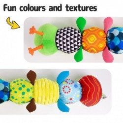 Infant Baby Musical Stuffed Animal Activity Soft Toys with Multi-Sensory Crinkle Rattle and Textures for Tummy Time Newborn 0...