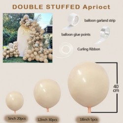 Double Stuffed Apricot Balloon Garland - Tan Nude Brown Balloons Different Sizes 18/12/5 Inch Neutral Balloon Arch Kit For Te...