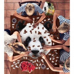 PANDA 550 Piece Jigsaw Puzzle For Ages 10 and up - 3009 - Unique Animal-Shaped Border Poster Size Challenging Random Cut Five...