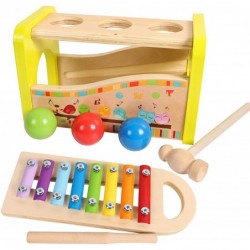 TOWO Wooden Hammer Ball and Xylophone Set - Mallet and Pegs Pound a Ball Tap Bench- Toys for Babies 1 Year Old Baby Boy Girl ...