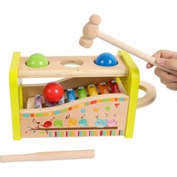 TOWO Wooden Hammer Ball and Xylophone Set - Mallet and Pegs Pound a Ball Tap Bench- Toys for Babies 1 Year Old Baby Boy Girl ...