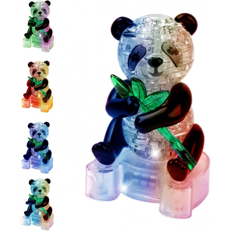 3D Crystal Puzzle Panda Gifts Desk Toys with Light-Up Base 58 Pieces $21.61 Executive Desk Toys