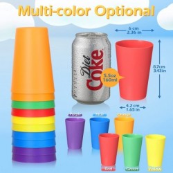 120 Pcs 5.5 oz Kids Plastic Cups Reusable Bulk Small Plastic Cups Reusable Toddler Cups Tumblers Kids Drinking Unbreakable Ch...