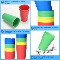 120 Pcs 5.5 oz Kids Plastic Cups Reusable Bulk Small Plastic Cups Reusable Toddler Cups Tumblers Kids Drinking Unbreakable Ch...