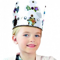 White Paper Crowns Customizable-Durable Party Hats-Made in USA-144 Pack 144 Pieces Count $70.32 Kids' Party Hats