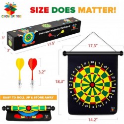 Magnetic Dart Board for Boys Darts Game Set 6 Safe Magnetic Darts and 2-Sided Target Games in Gift Box Holiday or Birthday Gi...