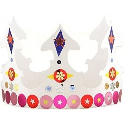 White Paper Crowns Customizable-Durable Party Hats-Made in USA-144 Pack 144 Pieces Count $70.32 Kids' Party Hats