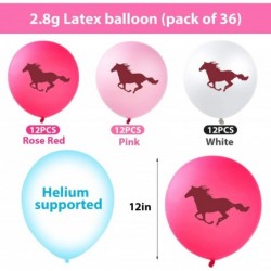 36 Pieces Horse Latex Balloons Round Cowgirl Balloons Multicolored Horse Themed Balloon Decorations for Baby Shower Cowboy Pa...