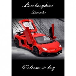 Alloy Collectible Red Lamborghini Car Toy Pull Back Vehicles Diecast Cars Model with Light & Sound $40.99 Kids' Play Cars & R...