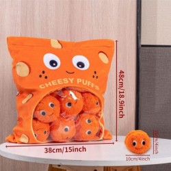 Cheesy Puffs Plush Toy Balls Puff Cheese Puff Stuffed Toy Game Pillow Cushion Cute Plush Pillow Throw Pillow Creative Removab...