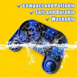 Large Bubble Game Console 2PCS Silicone Push Pop Bubble Fidget Sensory Toy Keyboard+Game Controller Alphabet Number Learning ...