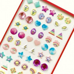 240 Piece Sticker Earrings 3D Gems Sticker Girls Sticker Earrings Self-Adhesive Glitter Craft Crystal Stickers $15.11 Kids' D...