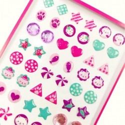 240 Piece Sticker Earrings 3D Gems Sticker Girls Sticker Earrings Self-Adhesive Glitter Craft Crystal Stickers $15.11 Kids' D...