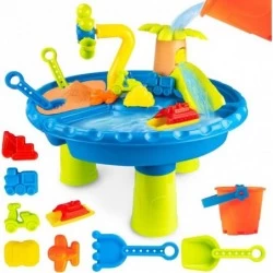 Water Table for Toddlers Sand and Water Table Beach Toys Sand Toys Set Sand Molds Sandbox Toys for Boys Girls Age 1 2 3 Year ...