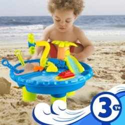 Water Table for Toddlers Sand and Water Table Beach Toys Sand Toys Set Sand Molds Sandbox Toys for Boys Girls Age 1 2 3 Year ...