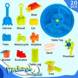 Water Table for Toddlers Sand and Water Table Beach Toys Sand Toys Set Sand Molds Sandbox Toys for Boys Girls Age 1 2 3 Year ...