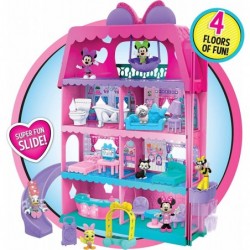 Minnie Mouse Bow-Tel Hotel 2-Sided Playset with Lights Sounds and Elevator 20 Pieces Includes Minnie Mouse Daisy Duck and Sno...