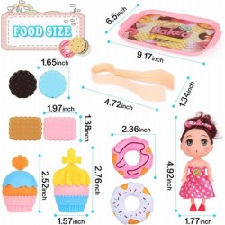 Play Food Set Play Food for Kids Kitchen Sets - Pretend Play Donuts and Sandwich Biscuits Plastic Cupcakes Doll Toy Food Play...