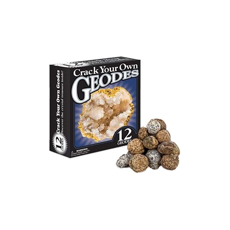 Break Open 12 Geodes – Geode Kit with 12 Premium Break Your Own Geodes Filled with Crystals Geology Gifts Science Toys Earth ...