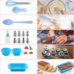 Children’s Cooking and Baking Set 34-Pcs Includes Apron for Little Boys Chef Hat Oven Mitt & Utensil to Dress Up Chef Career ...