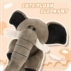 Plush Elephant Stuffed Animals Wild Animals Elephant Soft Huggable Cute Wild Elephant Plush Toy Christmas Birthday Gifts for ...