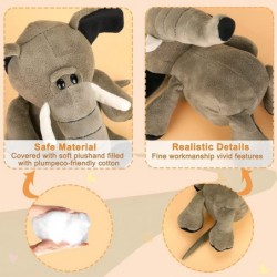 Plush Elephant Stuffed Animals Wild Animals Elephant Soft Huggable Cute Wild Elephant Plush Toy Christmas Birthday Gifts for ...