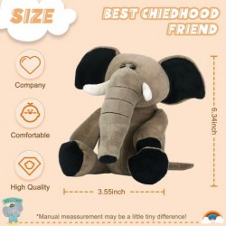 Plush Elephant Stuffed Animals Wild Animals Elephant Soft Huggable Cute Wild Elephant Plush Toy Christmas Birthday Gifts for ...