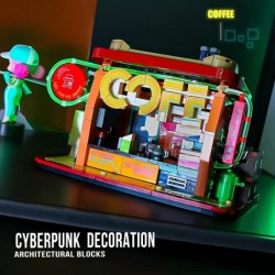 Cyberpunk Building Blocks Toy Café Kits Collectible Play Model Set and Building City Toys for Kids and Teens (712 PCS) $81.40...