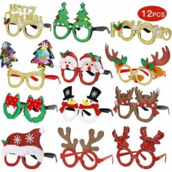 Christmas Glasses Glitter Party Glasses Frames Xmas Party Supplies Costume Eyeglasses for Annual Holiday Photo Booth $35.86 K...