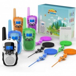 Wearable Real Walkie Talkies for Kids Long Range 5 Pack Family Radio with Flashlight Girls Boys Outdoor Camping Games Toys Ha...