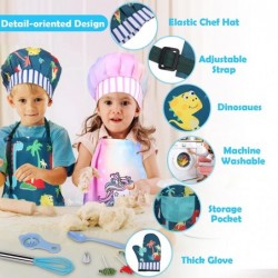 Children’s Cooking and Baking Set 34-Pcs Includes Apron for Little Boys Chef Hat Oven Mitt & Utensil to Dress Up Chef Career ...