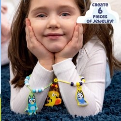 Bluey Friendship Jewelry – DIY Bracelet Kit – Beaded Friendship Bracelets – Create 6 of Your Own Charm Bracelets for Kids Age...