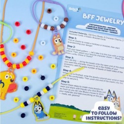 Bluey Friendship Jewelry – DIY Bracelet Kit – Beaded Friendship Bracelets – Create 6 of Your Own Charm Bracelets for Kids Age...