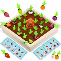 Montessori Toys Carrot Harvest Game Wooden Toy Memory Game Carrot Toy Vegetable Shape Sorting Matching Educational Toys Fine ...