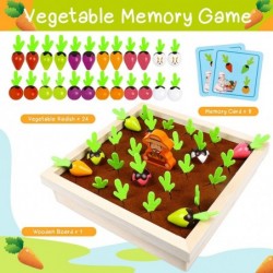 Montessori Toys Carrot Harvest Game Wooden Toy Memory Game Carrot Toy Vegetable Shape Sorting Matching Educational Toys Fine ...